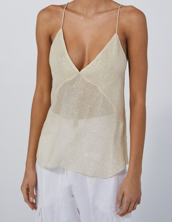 LEWYN GOLD LUREX CAMISOLE